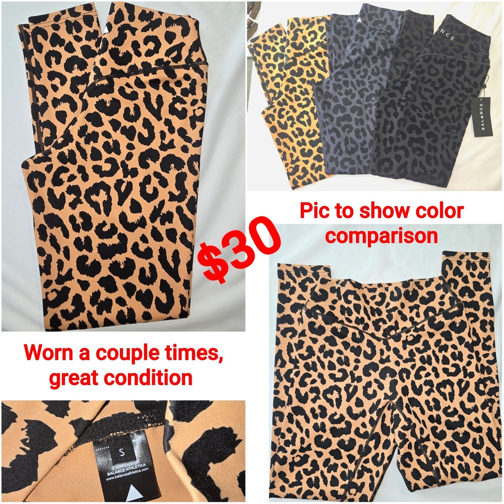 Vitality (Balance Athletics) Women's Ascend Leopard Print Leggings - Tan